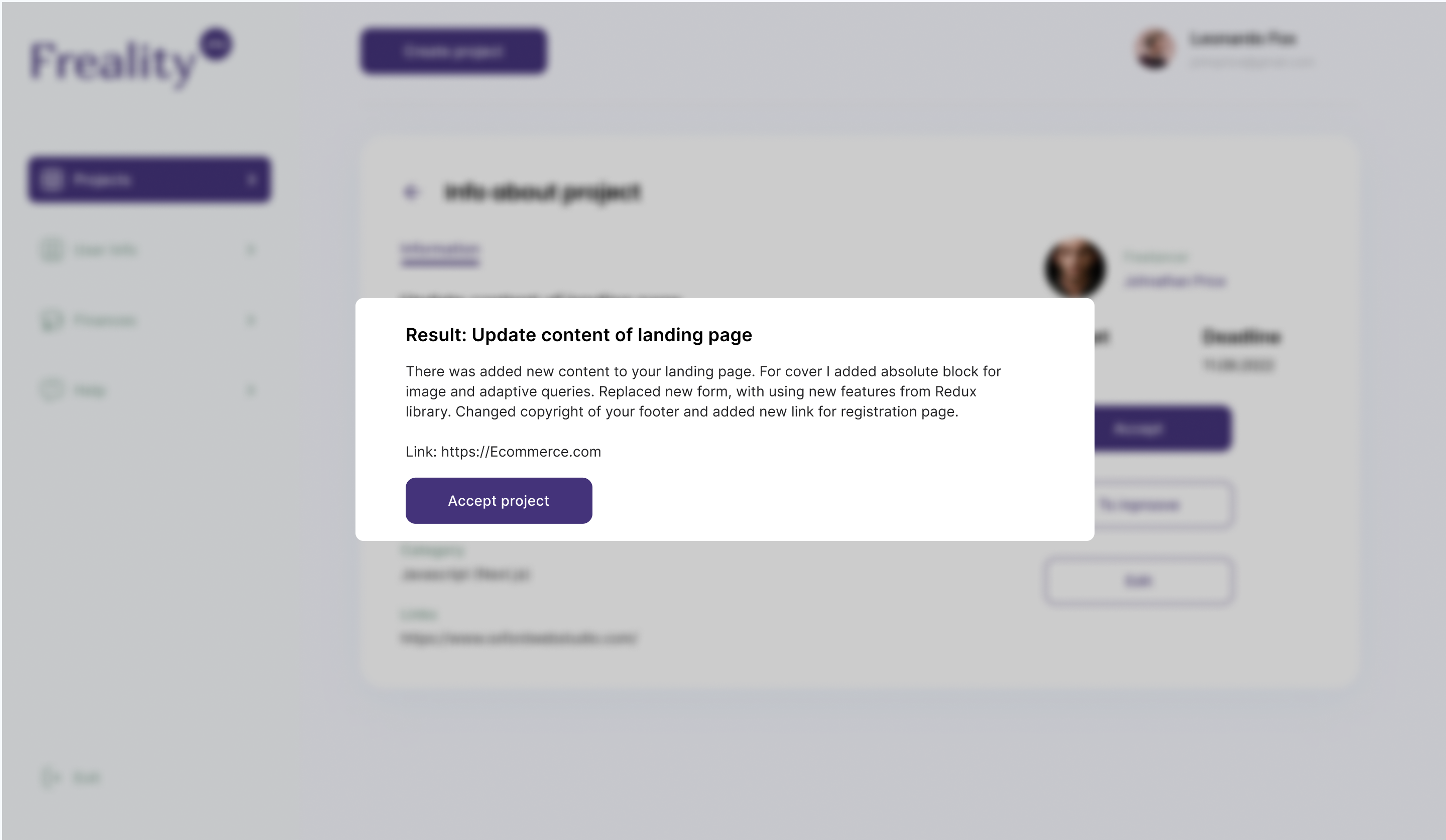 select the freelancer